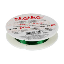 "Gamma" Проволока для бисера металл DG- 4 d 0. 4 мм 10 м №05 зеленый