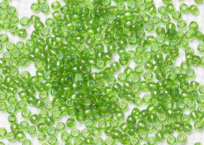 Бисер Япония круглый 11/0 10г 0167 перидот, радужный прозрачный